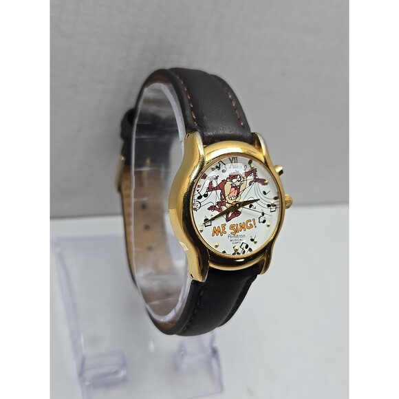 Vintage Armitron Looney Tunes Taz Me Sing Musical Watch Quartz 1995 New Battery - Picture 3 of 14